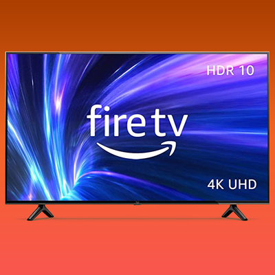AMAZON<sup>&reg;</sup> Fire TV 43" - 4K Ultra HD, HDR 10, and HLG deliver a clearer and more vibrant picture with brighter colors compared to 1080p Full HD.